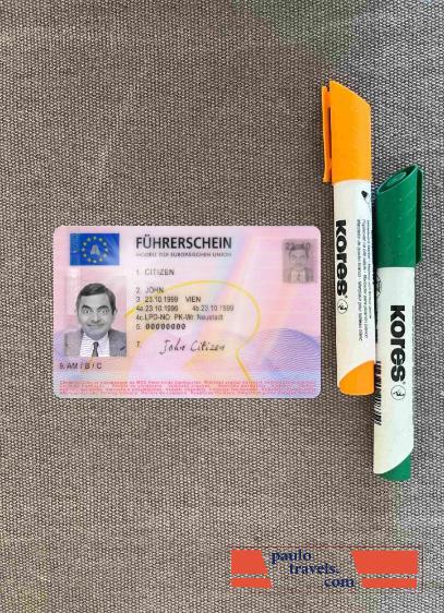 Austria driving license 2013   present photolook FRONT PSD template